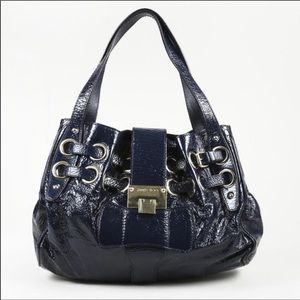 JIMMY CHOO Ramona Patent Leather Hobo Bag